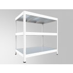 Biedrax Regál 60 x 90 x 90 cm bílý 3 police – Hledejceny.cz