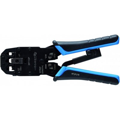 Kleště lisovací na konektory RJ10/RJ11/RJ45 HOEGERT HT1P170 (TEL4) – Zboží Mobilmania