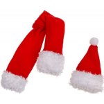 Lampionky.cz Obleček na láhev Santa čepička a šála – Zboží Dáma