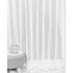 Forbyt organzová záclona 1499, žakárový vzor prší, s olůvkem, bílá výška 80cm ( v metráži) – Zboží Mobilmania