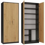 TP Living Knihovna OLIV 2D antracit/dub artisan – Hledejceny.cz