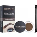 Makeup Revolution London Brow Pomade With Double Ended Brush oční linky Medium Brown 2,5 g – Zboží Dáma