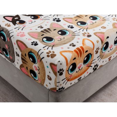 Xpose Mikroplyš prostěradlo ROZTOMILÉ KOČKY Exclusive 180x200 – Zboží Dáma