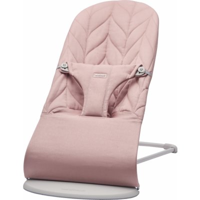 BabyBjörn Lehátko Bliss Dusty pink Petal Woven, světle šedá konstrukce, růžová – Zboží Dáma