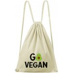 Dobrý triko bavlněný batoh s potiskem Go vegan Natural – Hledejceny.cz