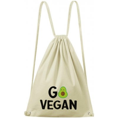 Dobrý triko bavlněný batoh s potiskem Go vegan Natural – Hledejceny.cz