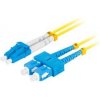 síťový kabel Lanberg FO-SULU-SD11-0050-YE optický patch, SM SC/UPC-LC/UPC duplex, 5m, žlutý