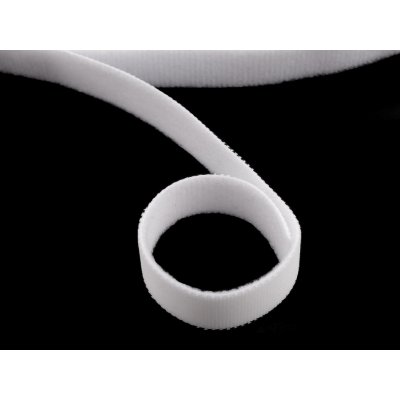 Nízkoprofilový suchý zip šíře 15 mm oboustranný, pro domácnost a zahradu Varianta: 1 bílá, Balení: 1 m – Sleviste.cz