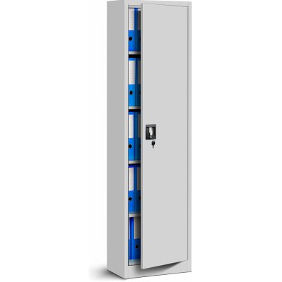 Jan Nowak Plechová skříň 4 police 185 cm x 45 cm x 40 cm, Šedá – Hledejceny.cz