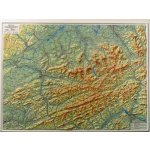 Beskydy 1:100 000 - plastická mapa 100 x 75 cm – Zboží Mobilmania