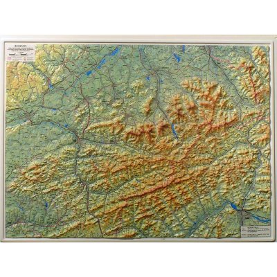 Beskydy 1:100 000 - plastická mapa 100 x 75 cm – Zboží Mobilmania