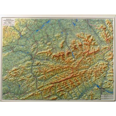 Beskydy 1:100 000 - plastická mapa 100 x 75 cm – Hledejceny.cz