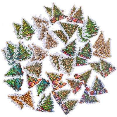 DP Craft Vinylové samolepky vánoční stromky 46ks – Zboží Dáma