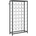 vidaXL Stojan na víno na 45 lahví černý kované železo – Zboží Dáma