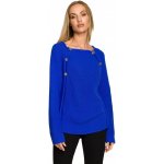 Pulovrový svetr s ozdobnými knoflíky M712 MOE Modrá – Zboží Mobilmania