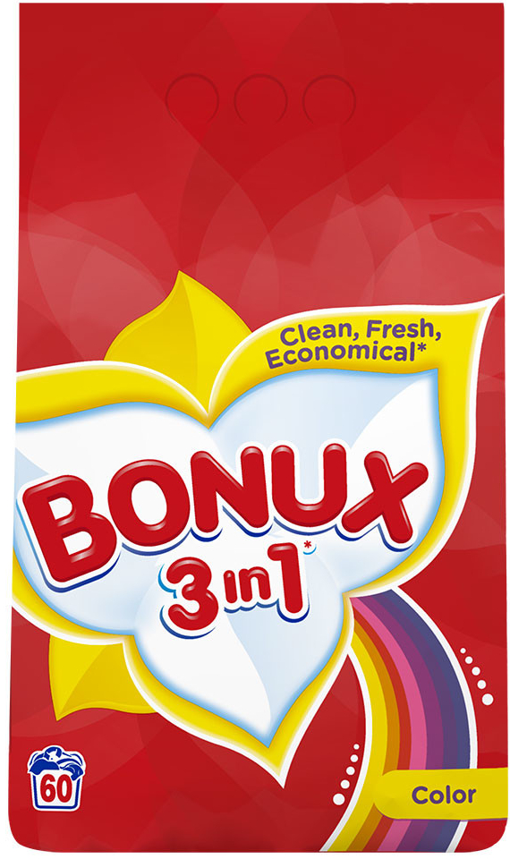 Bonux 3in1 Color prací prášek 60 PD 4,5 kg
