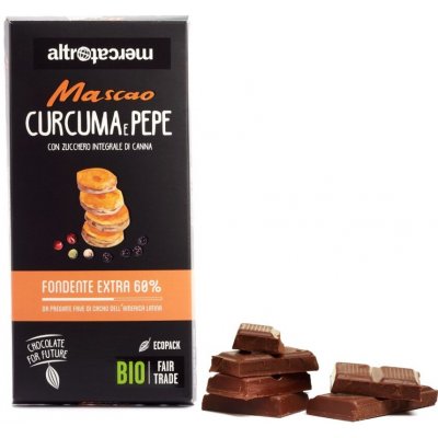 Mascao hořká čokoláda s kurkumou a pepřem, 100 g – Zboží Dáma