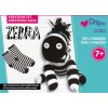 Výtvarné a kreativní sada Ditipo Kreativní set Šití z ponožky Zebra 21 x 16 x 4 cm věk