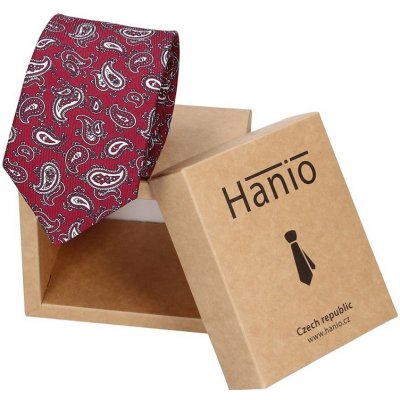 Pánská hedvábná kravata Hanio Artur červená