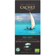 Cachet Hořká čokoláda 72% mořská sůl 100 g