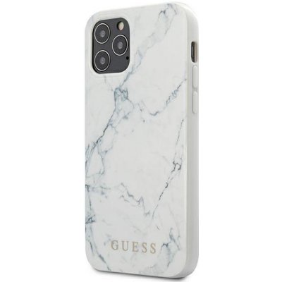 Pouzdro Guess iPhone 12/12 Pro Marble bílé – Zboží Mobilmania