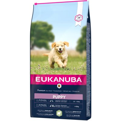 Eukanuba Puppy & Junior Large & Giant Breed Lamb 2 x 12 kg – Zboží Mobilmania