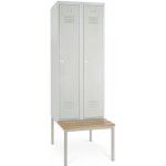 RAUMAN Kovová šatní skříňka s lavičkou ral 7035 – HobbyKompas.cz