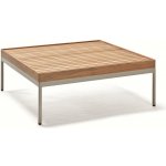 Stern větší Coco Stern čtvercový 80x80x40 cm rám hliník Greige deska teak – Hledejceny.cz