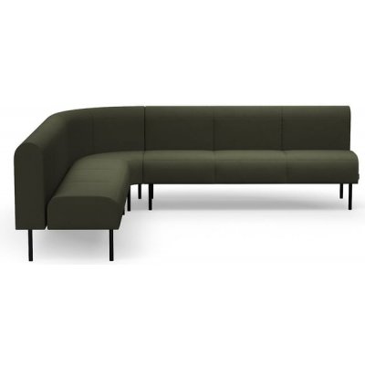 Rohová sedačka VARIETY, 90°, vnitřní, potahová látka Blues CSII, olivová – Zboží Mobilmania