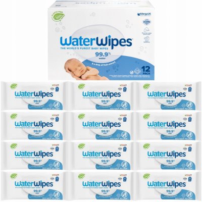 WATERWIPES 100% BIO odbouratené ubrousky 12 x 60 ks – Hledejceny.cz