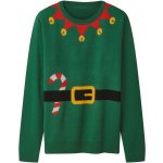 esmara Dámský vánoční svetr s LED efektem s hudbou zelená – Zboží Mobilmania