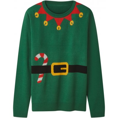 esmara Dámský vánoční svetr s LED efektem s hudbou zelená – Zboží Mobilmania