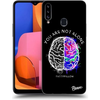 Pouzdro Picasee silikonové Samsung Galaxy A20s - Brain - White čiré – Zboží Mobilmania