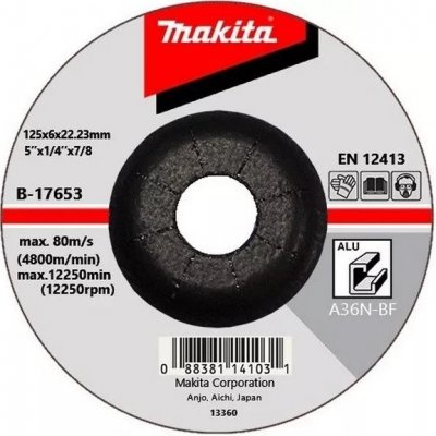 MAKITA KOTOUC BRUSNÝ NA HLINÍK 125X6X22MM - B-17653 B-17653 – Zboží Mobilmania