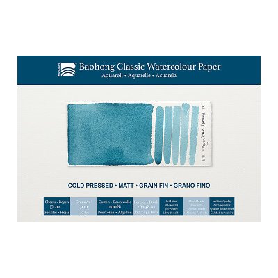 Baohong Akvarelový blok Classic 26x36cm cold pressed 300g – Zboží Dáma