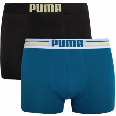 Puma pánské boxerky Placed Logo Boxer 2-pack Petrol Blue – Zboží Mobilmania