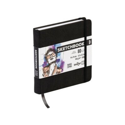 Sketchbook Darwi 14x14 Black – Zboží Dáma