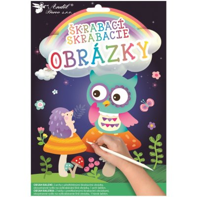 Vyškrabávací obrázky 2 archy SOVIČKA – Zboží Dáma