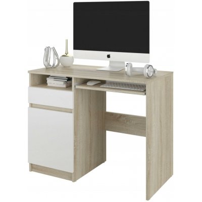 Framire Psací stůl s levým úložným prostorem Sonoma mix Modern N35 90 x 50 cm – Zboží Dáma