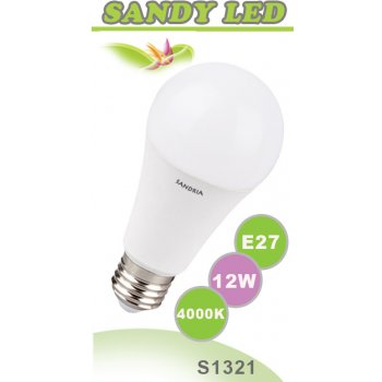 Sandy LED žárovka LED E27 A60 S1321 12W Neutrální bílá