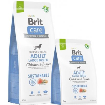 Brit Care Sustainable Adult Large Breed Chicken & Insect 15 kg – Hledejceny.cz