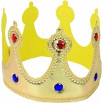 Látková královská koruna na suchý zip (Koruna královská na suchý zip (karnevalový-královský-doplněk))