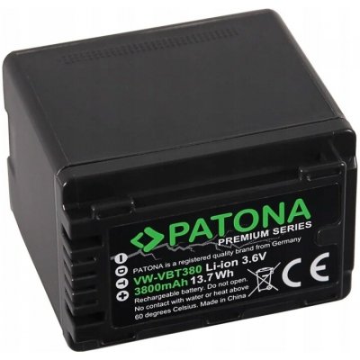 Akumulátor Baterie pro Panasonic VW-VBT380 HC-V750EB W580 V550EB Patona – Hledejceny.cz