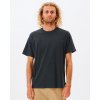 Pánské Tričko Rip Curl PLAIN WASH TEE Washed Black