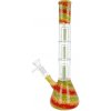 Vodní dýmka Super Heroes Skleněný bong s perkolací Beaker Rainbow 36cm