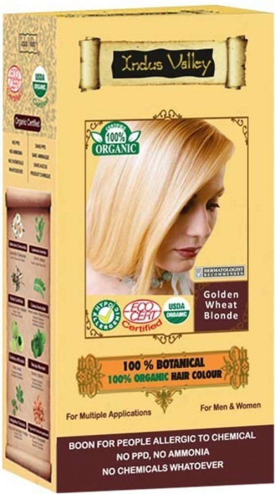 Indus Valley Rostlinná barva na vlasy Zlatá blond 120 g | Srovnanicen.cz