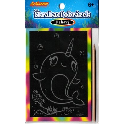 ArtLover Mini škrabací obrázek duhový narvalové – Zboží Dáma