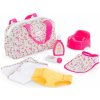 Výbavička pro panenky Corolle Přebalovací taška Changing Bag Floral pro 36 cm panenku 7 doplňků