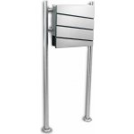 Poštovní schránka na dopisy se schránkou na noviny ocelová inox na sloupku M18394(18063+13484) – Hledejceny.cz