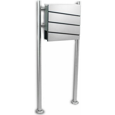 Poštovní schránka na dopisy se schránkou na noviny ocelová inox na sloupku M18394(18063+13484) – Hledejceny.cz